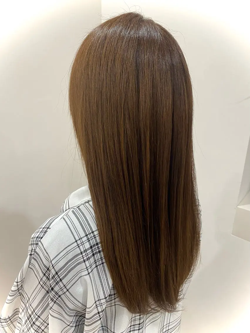 ロング カラー ベージュカラー オリーブベージュ little下長 川口.Aのヘアスタイル
