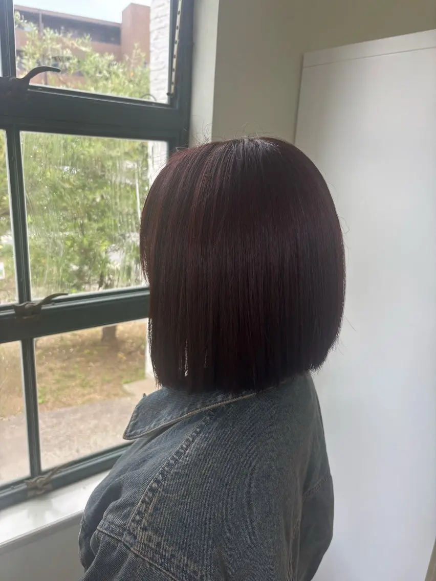 カラー レッドカラー 古川 心のヘアスタイル