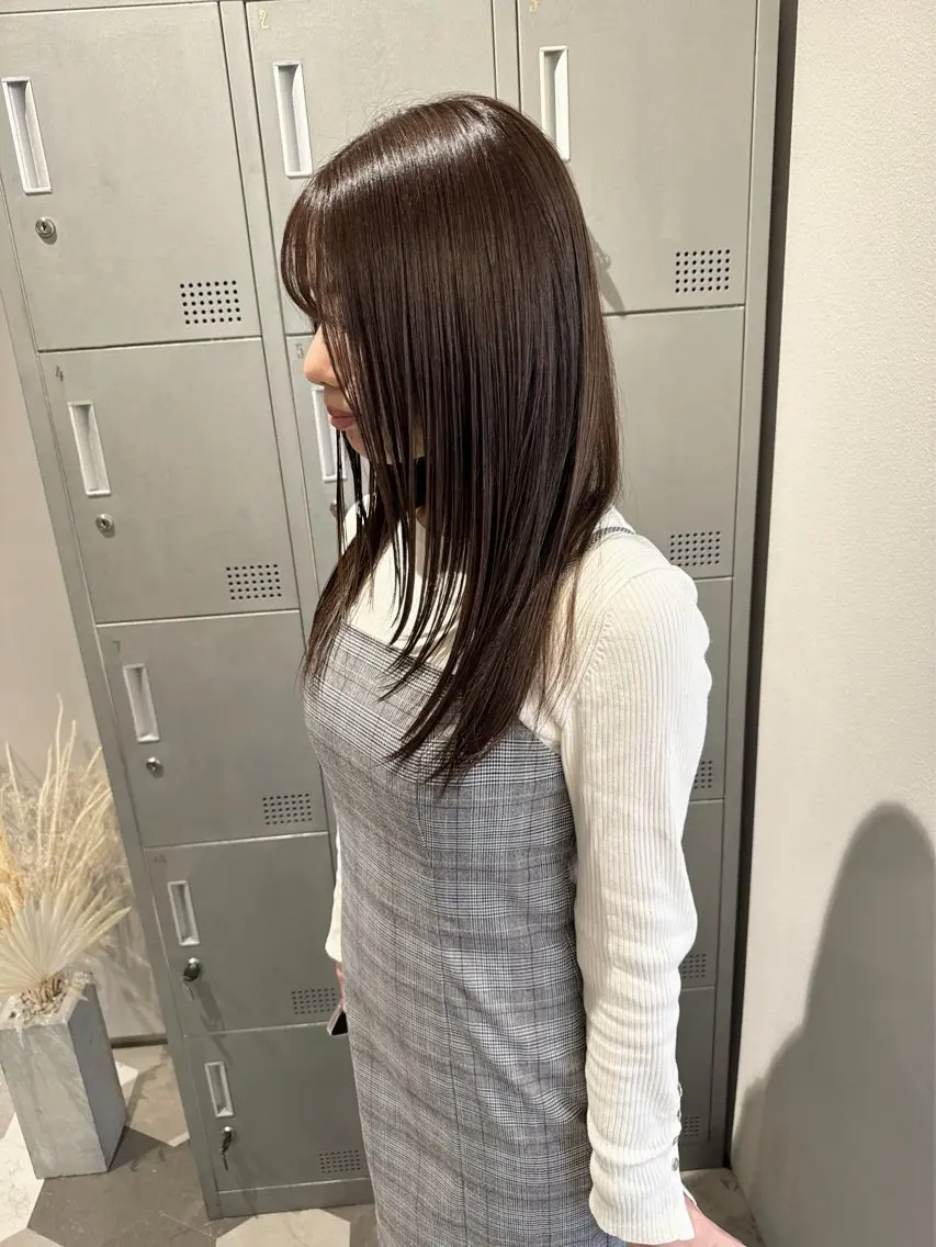 セミロング カット ヘアカラー 【天満1艶髪】潤艶/ 髪質改善🌹釣本竜哉のヘアスタイル
