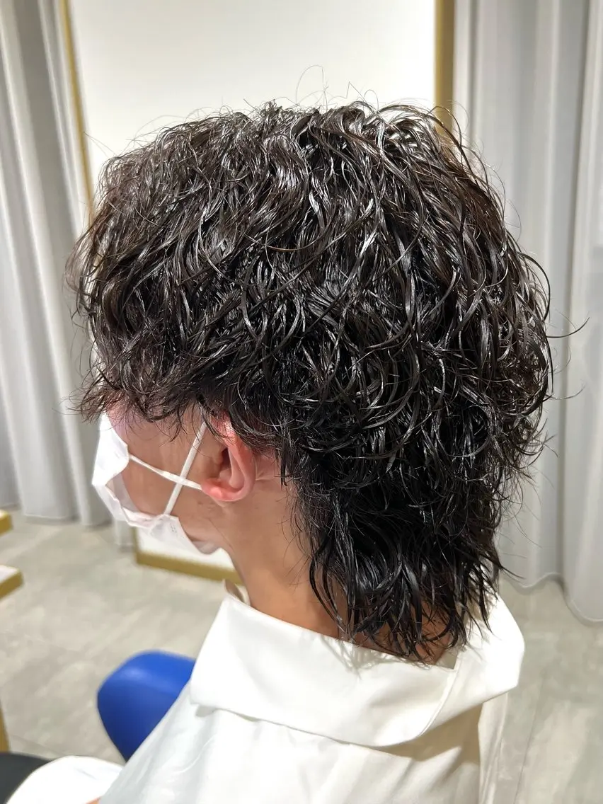 ミディアム パーマ メンズ メンズパーマ職人 加藤 弘貴のヘアスタイル