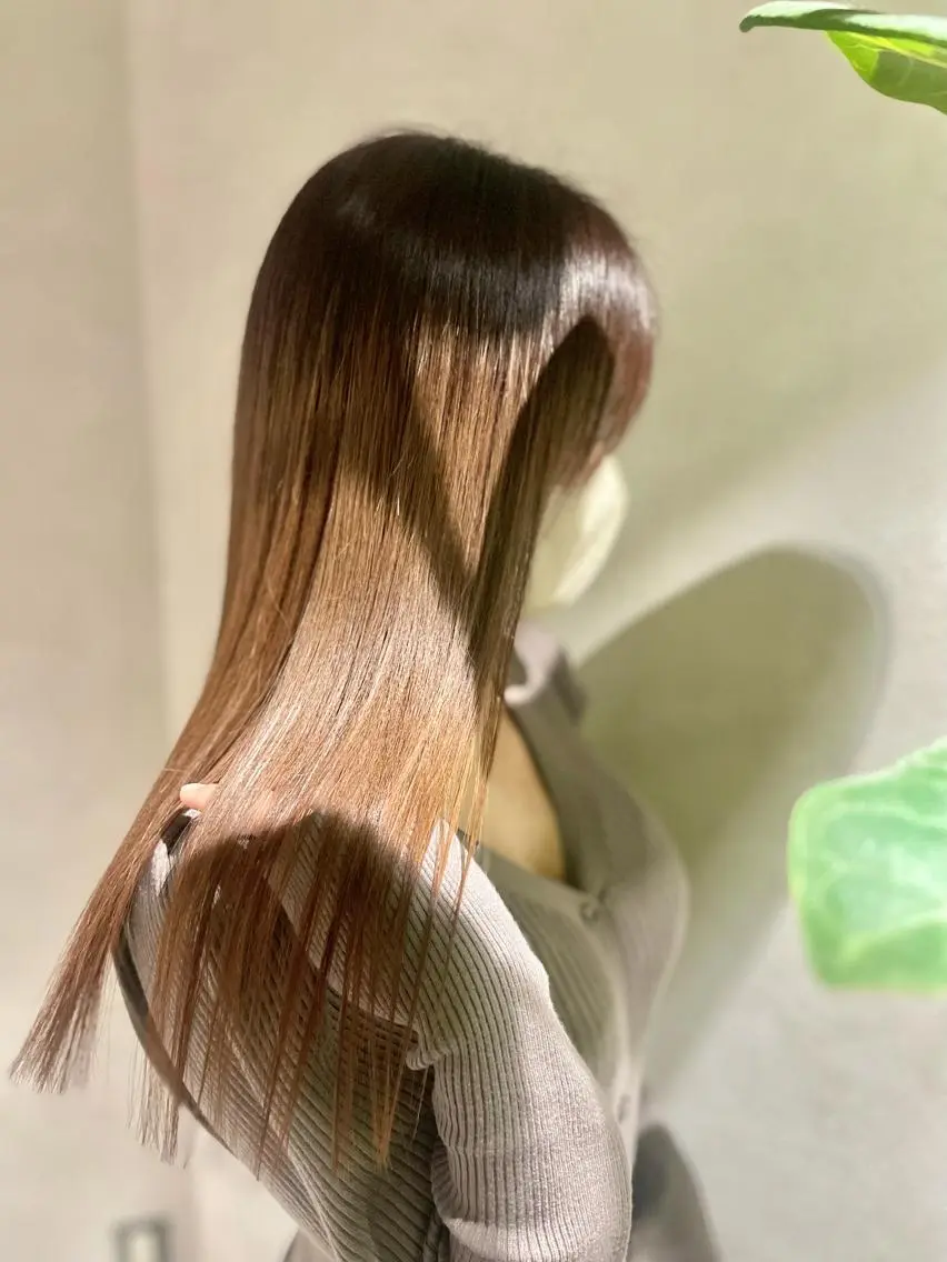 🩵カット+酸性ストレート+カラーリング🩵トータルクーポン🩵の写真