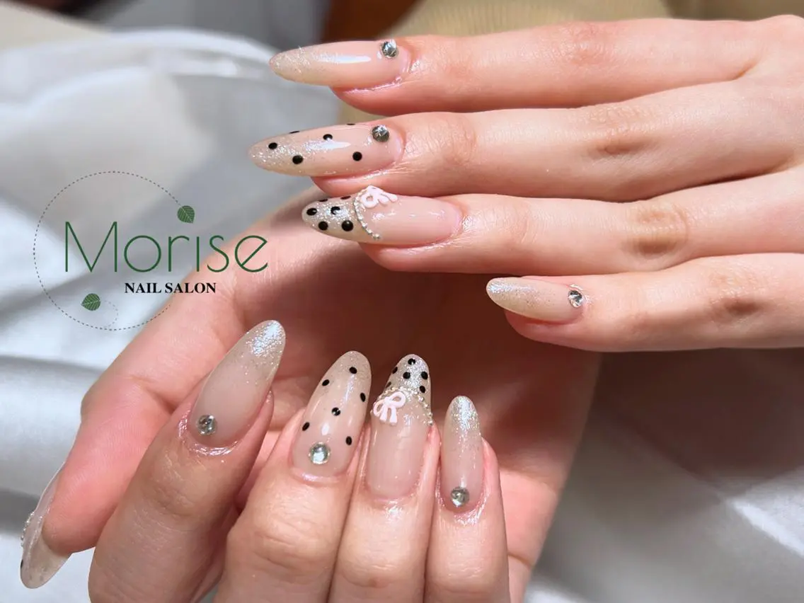 ネイル 長さ出し フレンチネイル ジェルネイル ガラスフレンチ 韓国ネイル MoriseNail Jr研修💜イシダのネイルデザイン