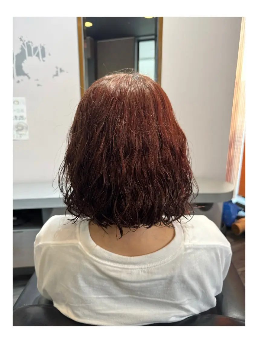 ミディアム パーマ ミディアムパーマ 小楠 菜美のヘアスタイル