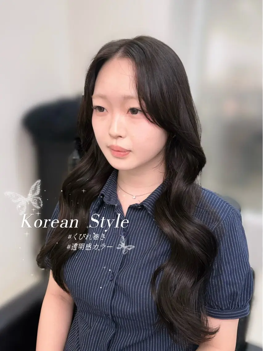 ロング 韓国風ヘア カット ヘアカラー トリートメント 𝜗𝜚cocoro 韓国𝜗𝜚のヘアスタイル