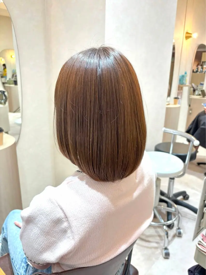 ミディアム カラー 菅原 渚のヘアスタイル