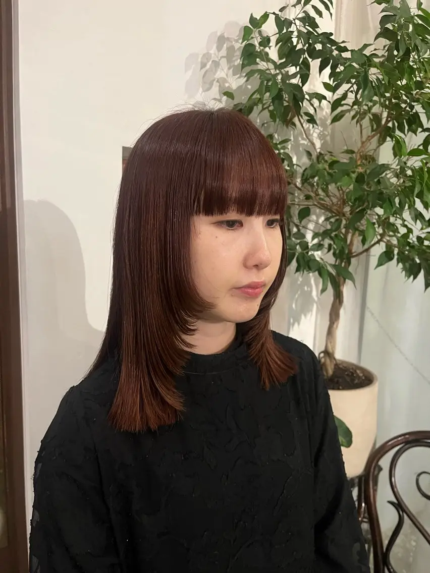 ミディアム 柴田 さくら/パーマモデルのヘアスタイル