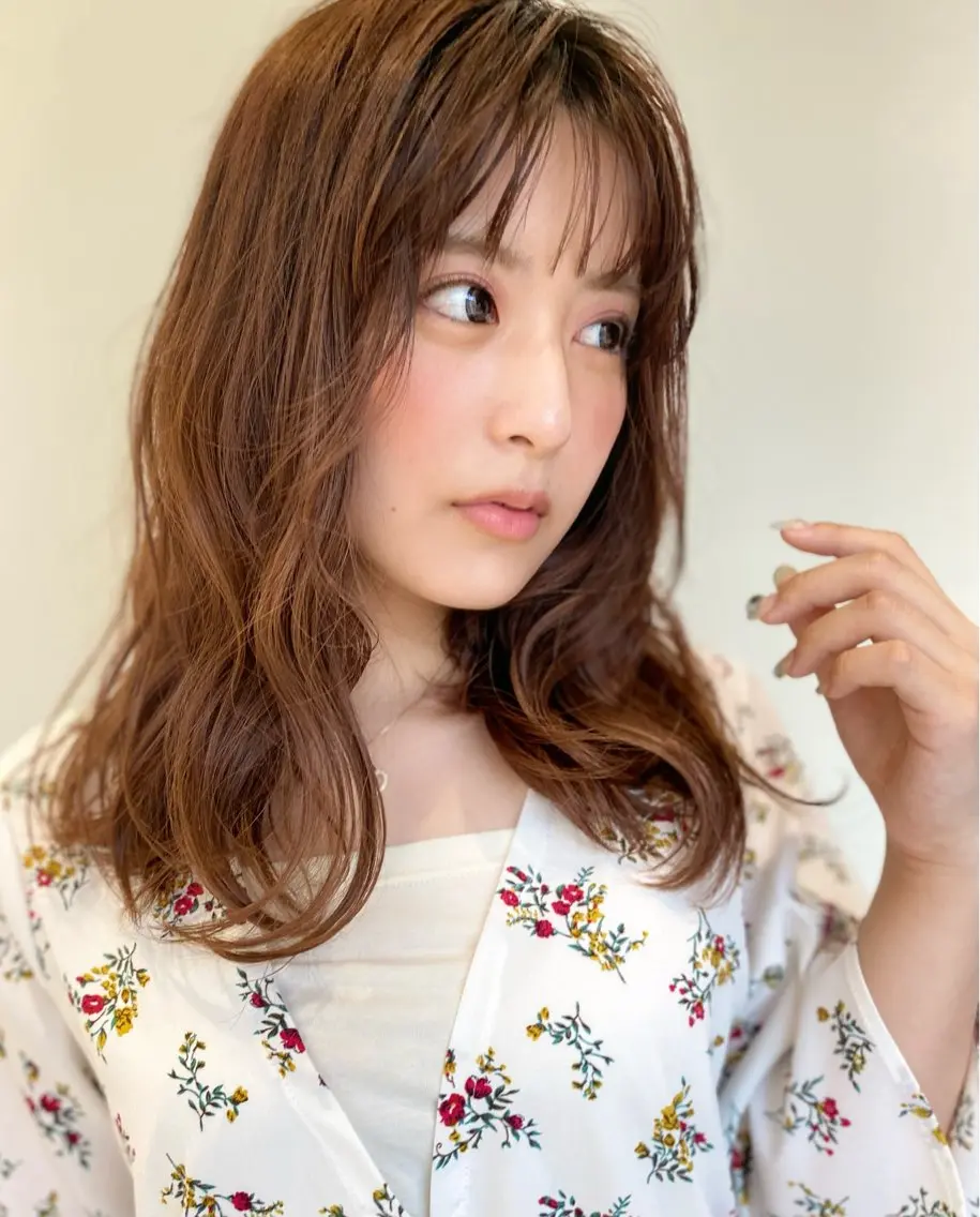 ロング カラー パーマ シースルーバング デジタルパーマ 似合わせ✨透明感🫧 佐藤優斗のヘアスタイル