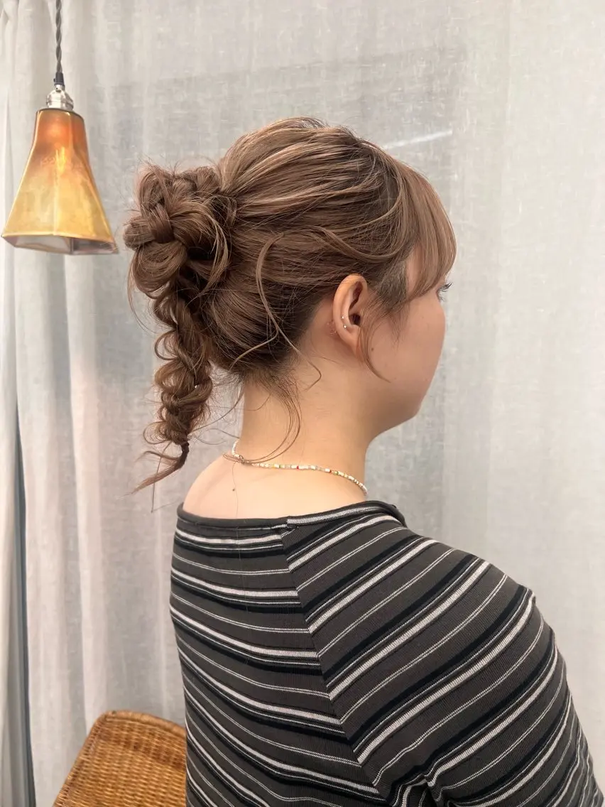 セミロング カラー ベージュカラー ブリーチ リリカ🐈‍⬛メンズ カットモデル/上永谷のヘアスタイル