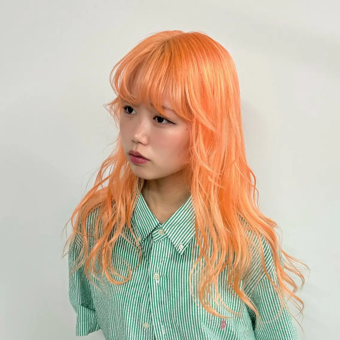 セミロング カラー エクステモデル募集 💗大阪梅田/川上のヘアスタイル