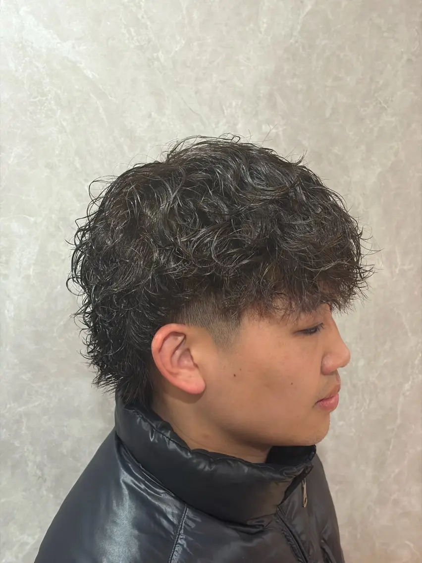 ミディアム パーマ メンズ 高橋 怜玖/仙台/長町のヘアスタイル