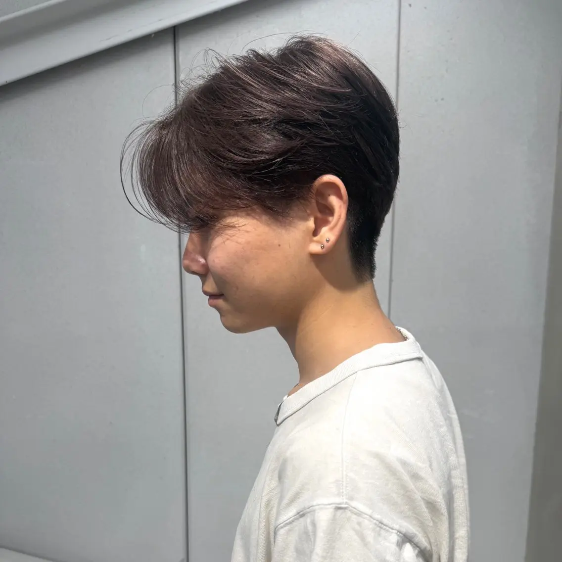 メンズ センターパート カット ヘアカラー 天神メンズ美容師/ fev soraのヘアスタイル