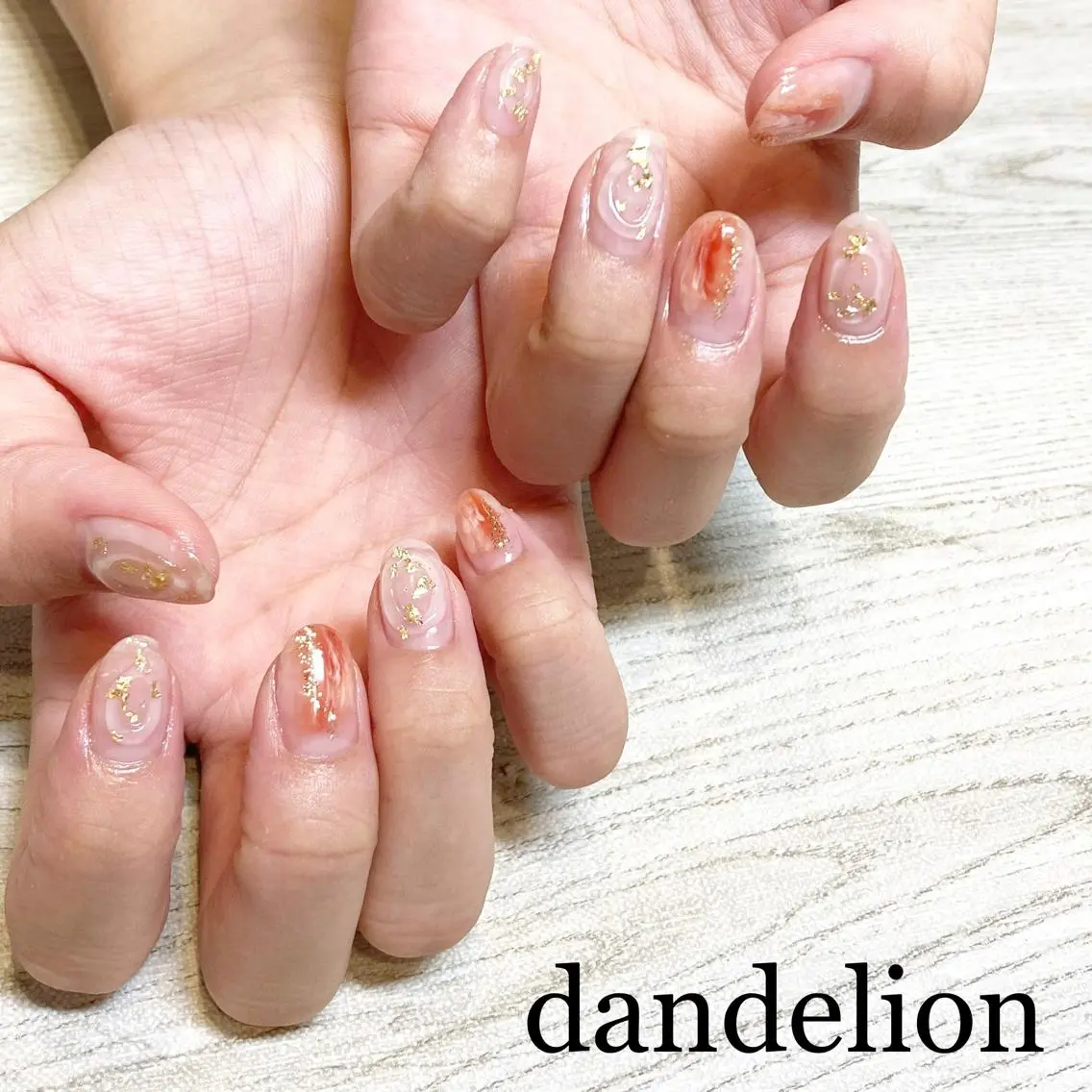 ネイル ハンドネイル ハンドケア dandelion ダンデライオンのネイルデザイン