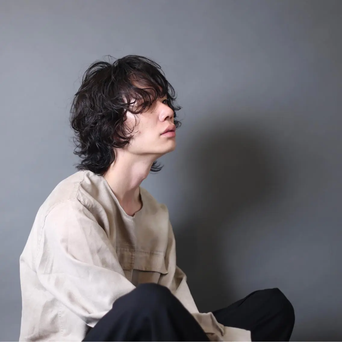 ミディアム パーマ メンズ ✨ショート・ボブ✨ ✨刈り上げ✨翔太のヘアスタイル