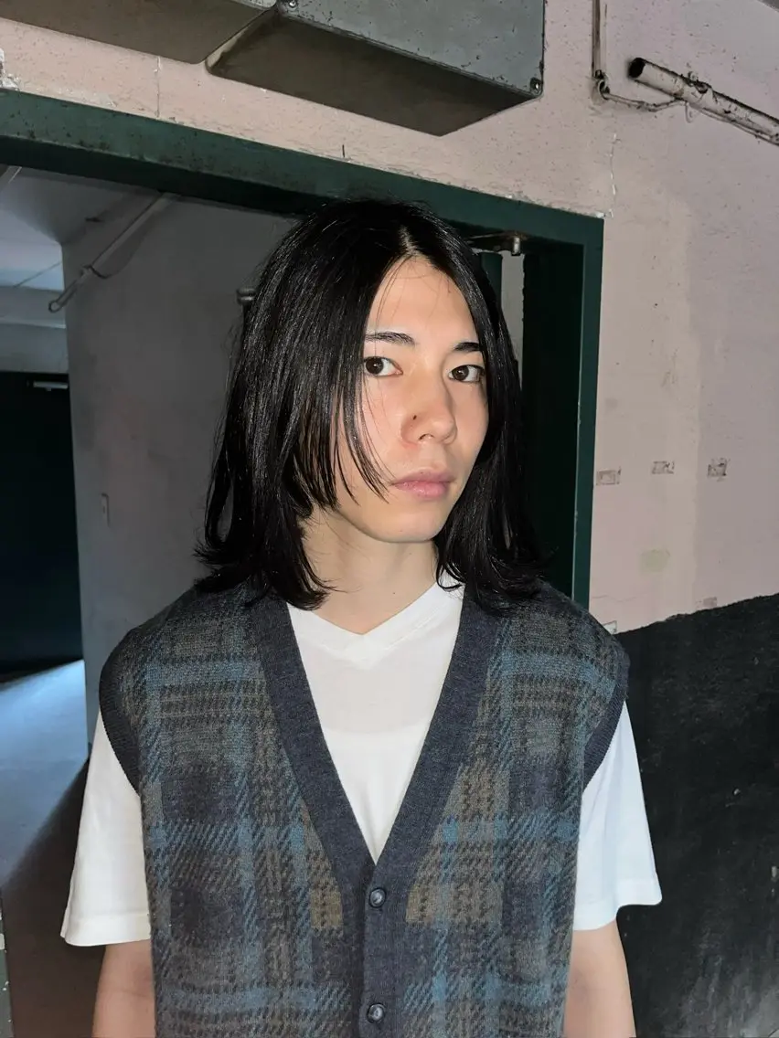 ミディアム パーマ メンズ カット 縮毛矯正 トリートメント ヘッドスパ ヘアセット メンズパーマのプロ /佐藤翼のヘアスタイル