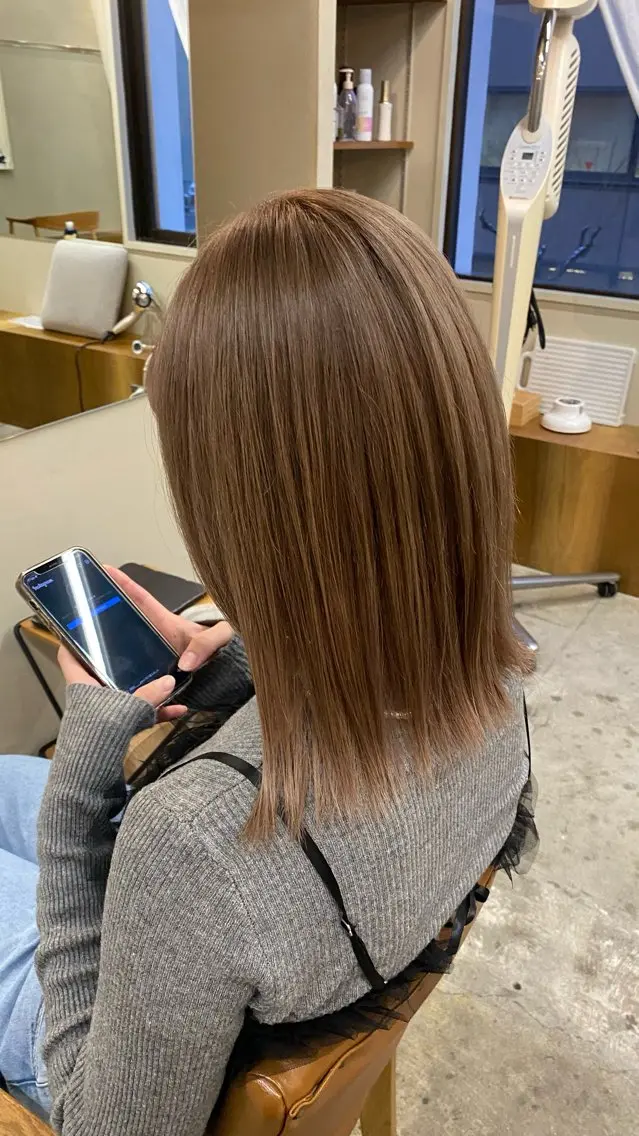 ミディアム カラー ベージュカラー カット ヘアカラー トリートメント NIKO/名古屋/ 髪質改善/艶髪のヘアスタイル
