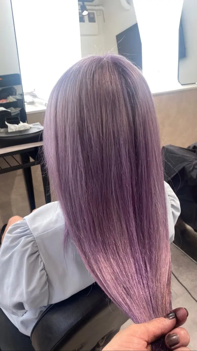 カラー ブリーチ ハイトーンカラー ラベンダーカラー カット ヘアカラー Seleneコウキ ブリーチ/ハイトーンのヘアスタイル