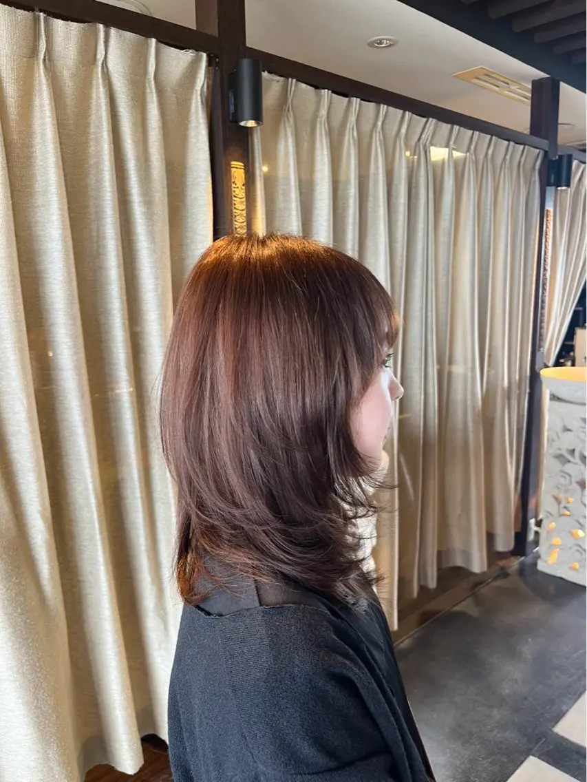 ミディアム カラー カット ヘアカラー 🌙パーマ 照井🌙のヘアスタイル