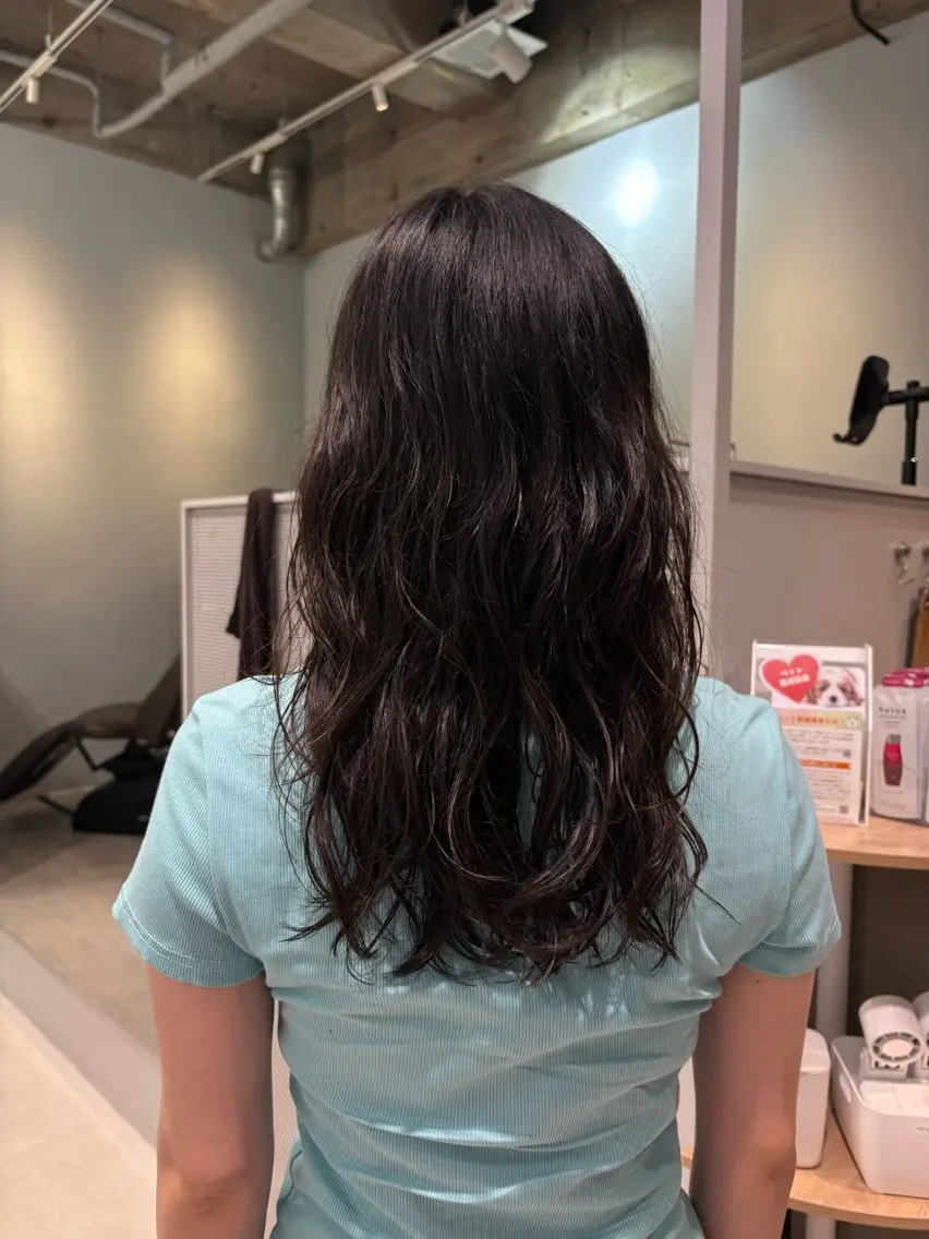 ミディアム パーマ ミディアムパーマ 長谷川 ななこのヘアスタイル