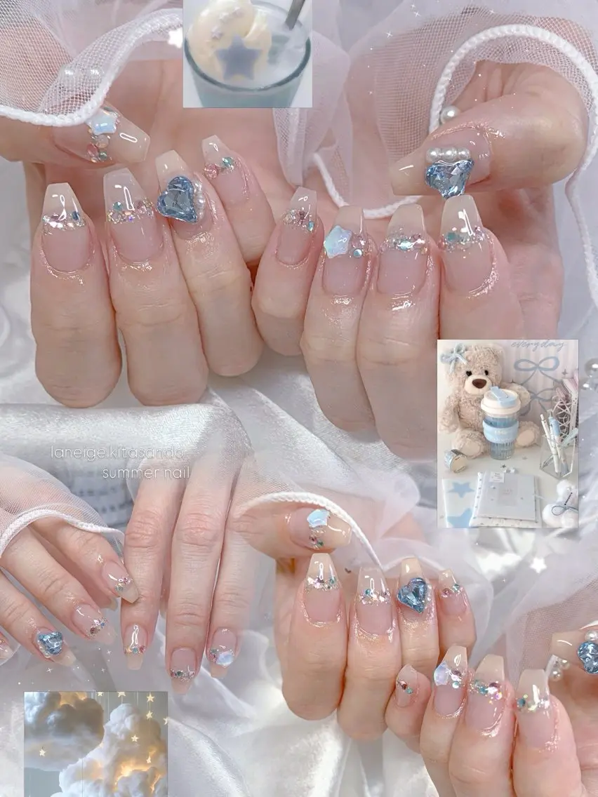 ネイル ハート ハンドネイル La neige* yuki 🐩🌙のネイルデザイン