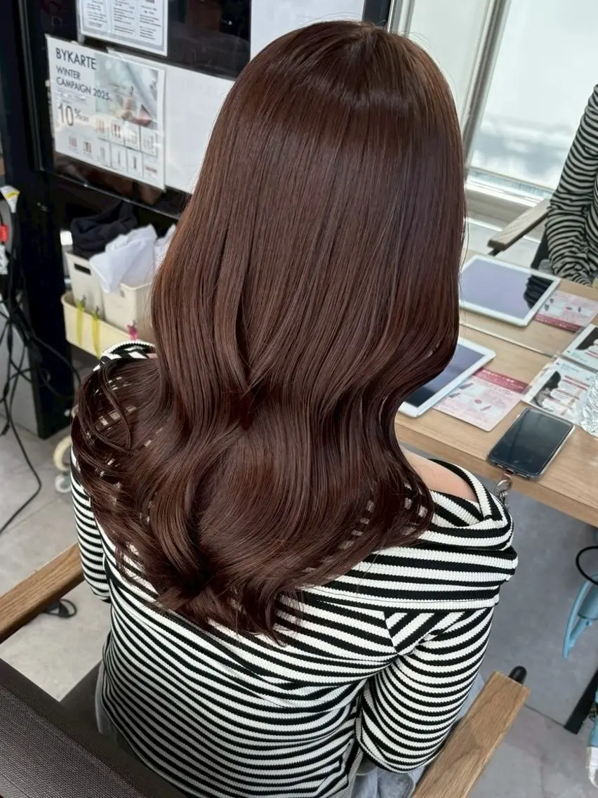 セミロング カラー FUKA🎀🩶 / 韓国風ヘアのヘアスタイル