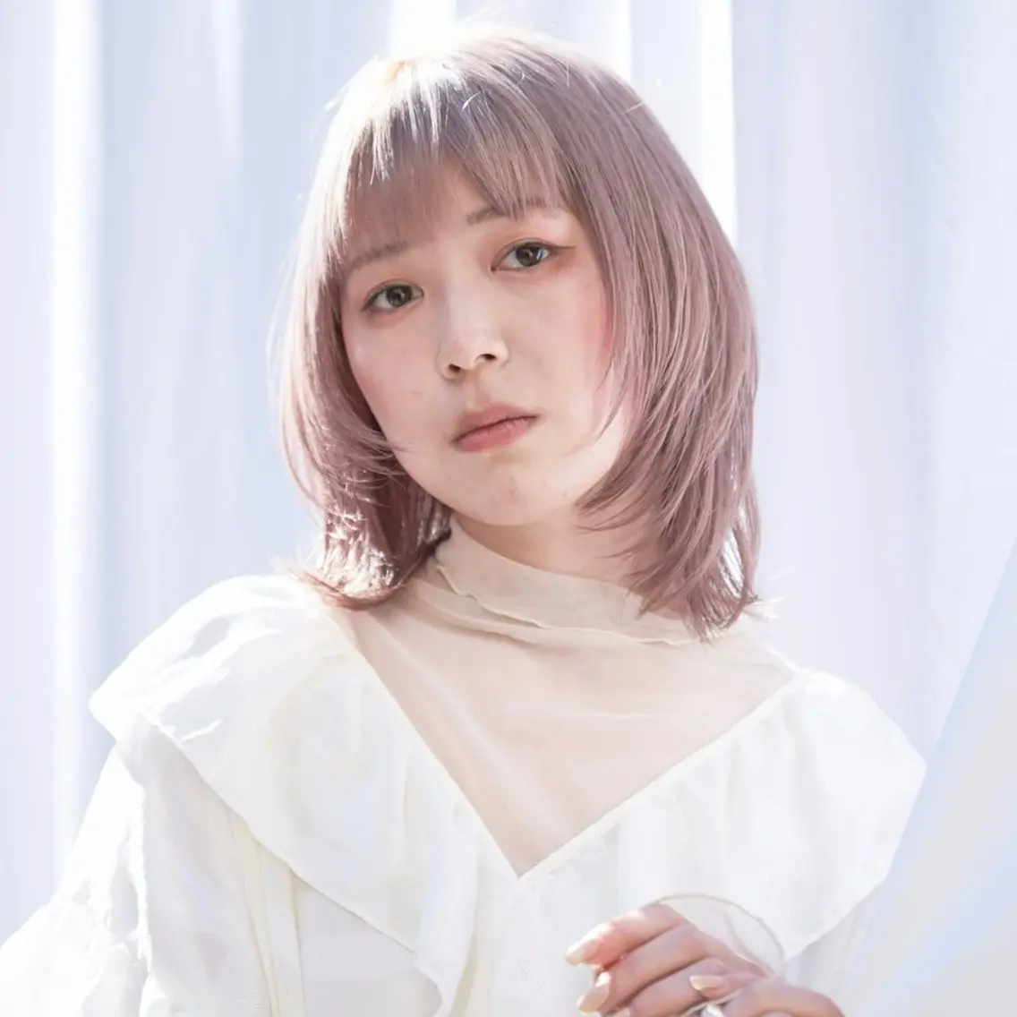 ミディアム カラー カット ヘアカラー トリートメント 【nui 茨木】 清水優のヘアスタイル