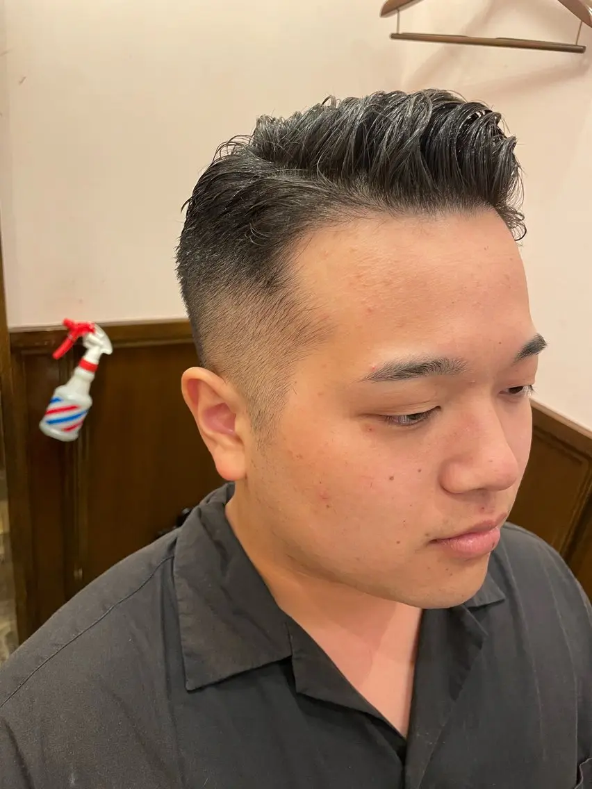ショート メンズ フェードカット 染谷 翔のヘアスタイル