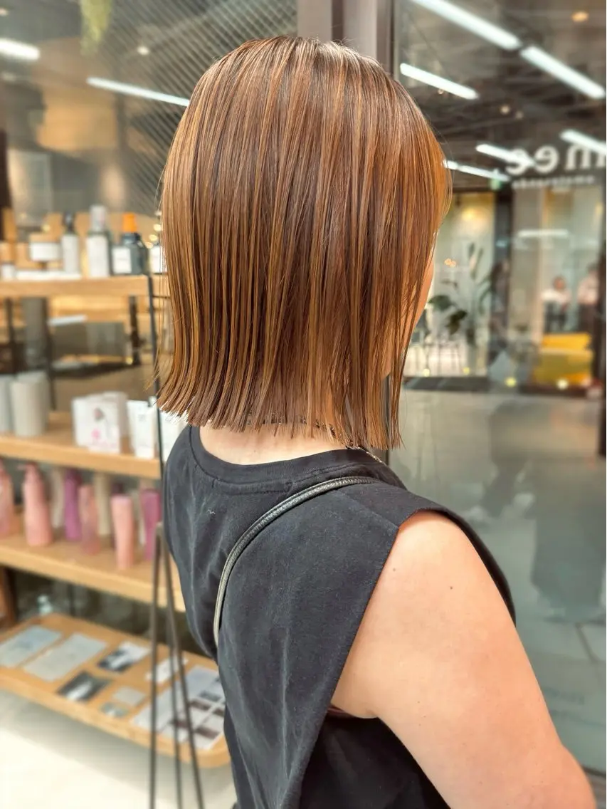 ショート カラー ボブ 縮毛矯正 カット 縮毛矯正 トリートメント ボブ/ショート /パーマ/shinのヘアスタイル