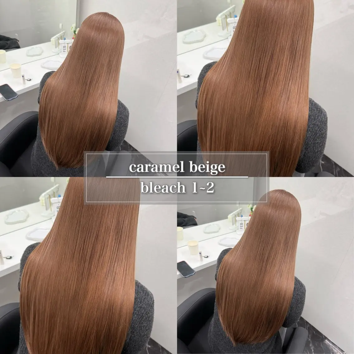 セミロング カラー ベージュカラー ブリーチ ブロンド デザインカラー グレージュ ヘアカラー トリートメント 天神/ケアブリーチ/ 髪質改善/上質艶髪のヘアスタイル