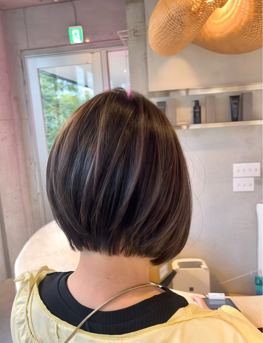 ショート カット ヘアカラー トリートメント 白髪ぼかし/脱白髪染 /ハイライト/早稲田のヘアスタイル
