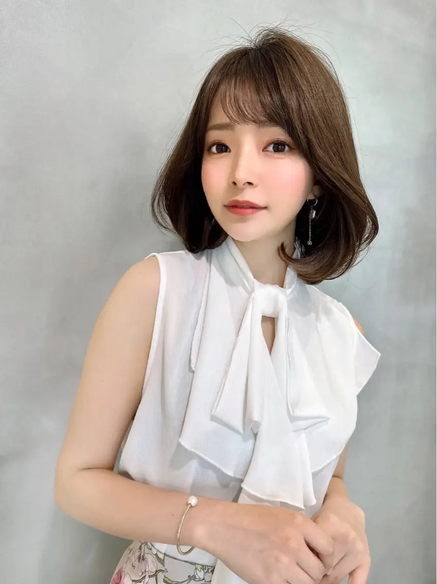 ミディアム カラー パーマ ヘアアレンジ 髪質改善 の達人/杉原碧仁のヘアスタイル