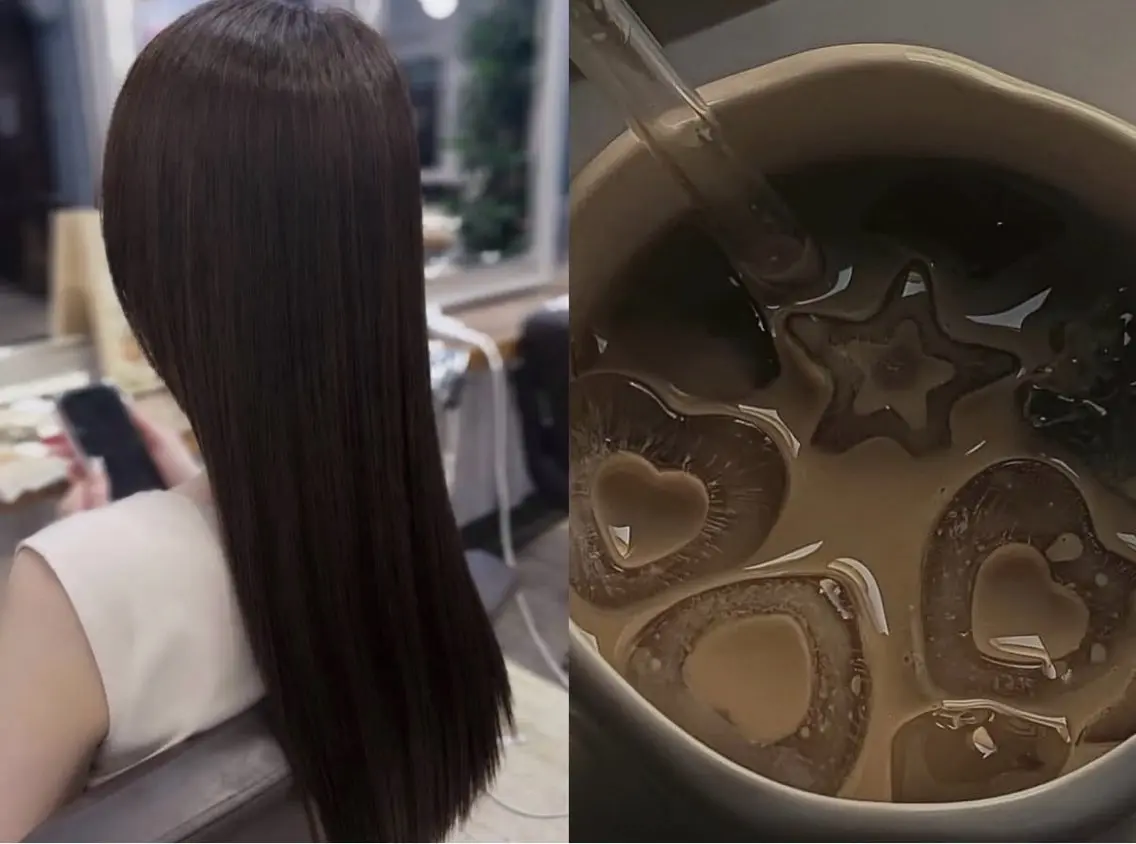 ロング カラー ブラウンカラー 透明感カラー ヘアカラー 神保町 ヘアケアのヘアスタイル