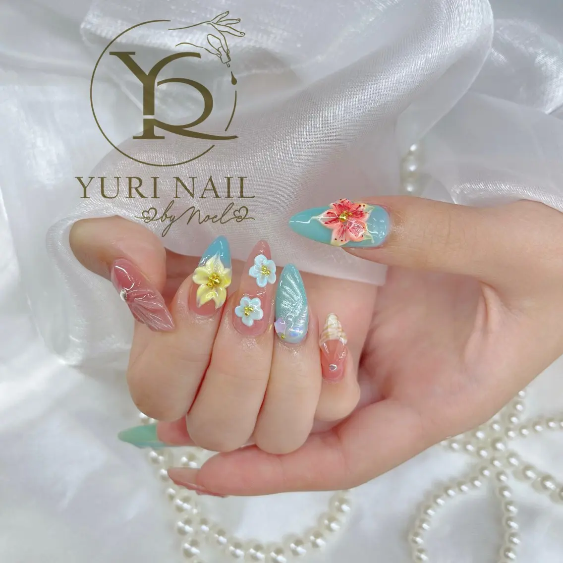 ネイル チークネイル フットネイル フレンチネイル グラデーション キラキラネイル ハンドネイル フットネイル ハンドケア YURI Nail Funabashiのネイルデザイン
