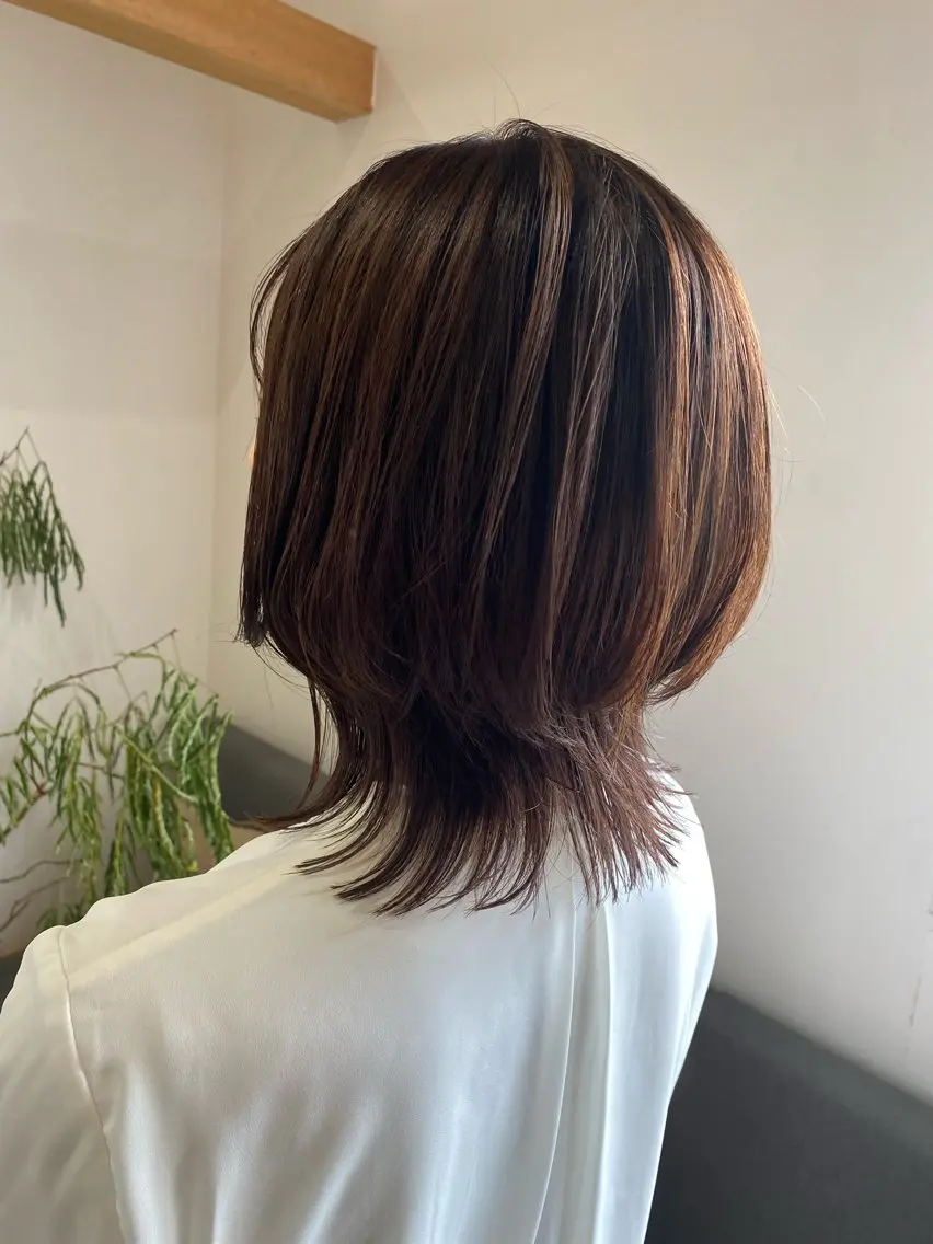 ミディアム カラー レイヤーカット MIKU ／fulamのヘアスタイル