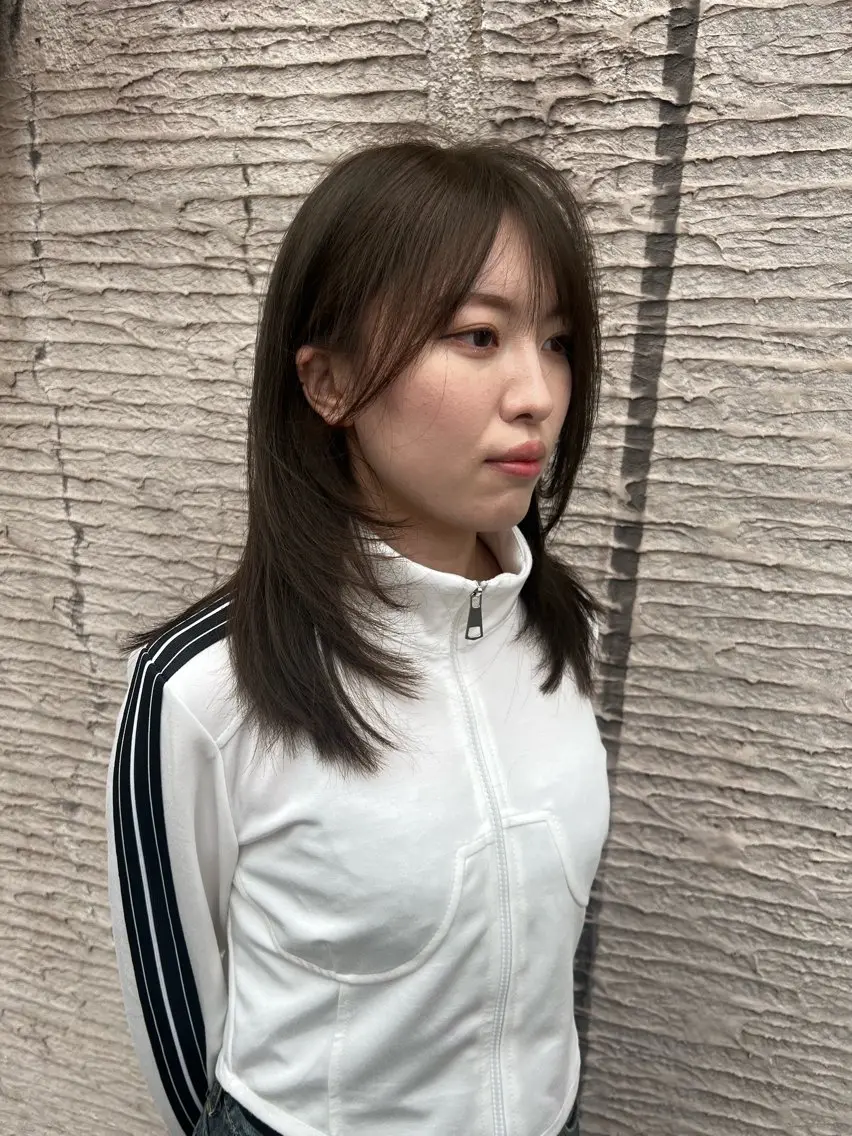 ミディアム ボブ レイヤーカット 北内 登真のヘアスタイル