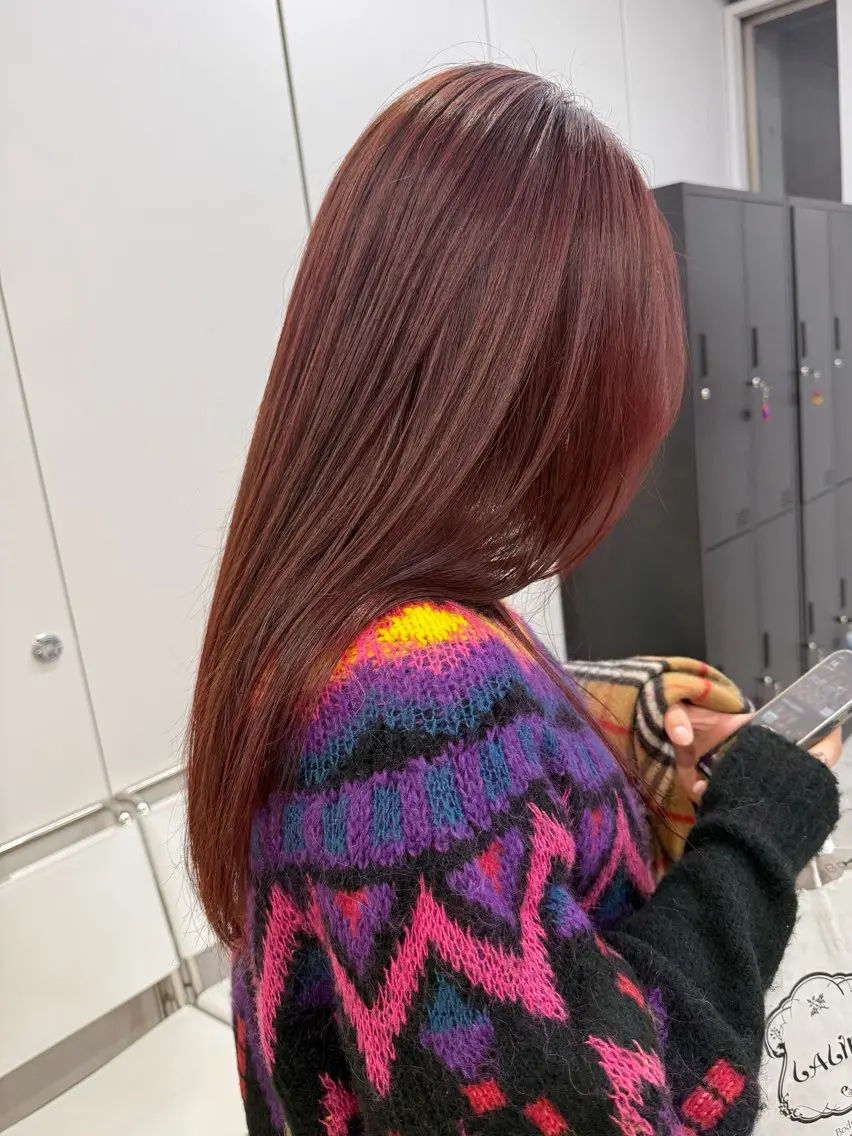 ロング カラー 髪質改善 縮毛矯正 トリートメント カット ヘアカラー トリートメント 縮毛矯正/髪質改善 RENのヘアスタイル
