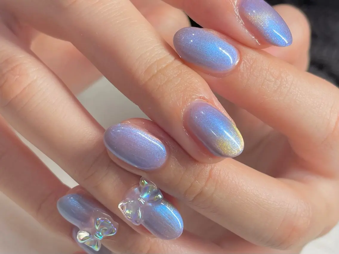 ネイル マグネットネイル リボン riri-nail Rie Endoのネイルデザイン