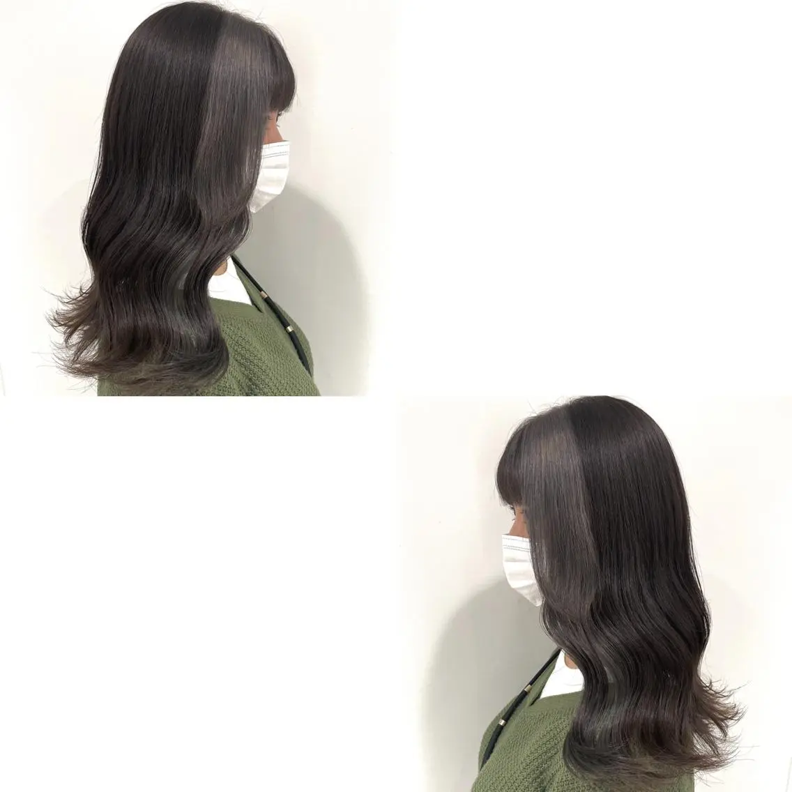 ロング カラー ヘアカラー トリートメント 青沼夏未/オリーブ/ 寒色カラーのヘアスタイル