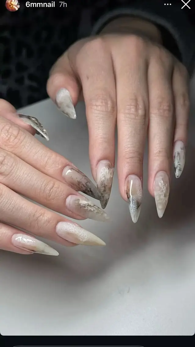 ネイル ガーリー ハート 韓国ネイル ニュアンスネイル リボン Sora nail 長さ出し専門店のネイルデザイン
