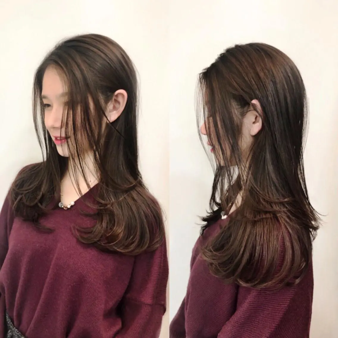 セミロング カラー パーマ KONOMI スタイリストのヘアスタイル