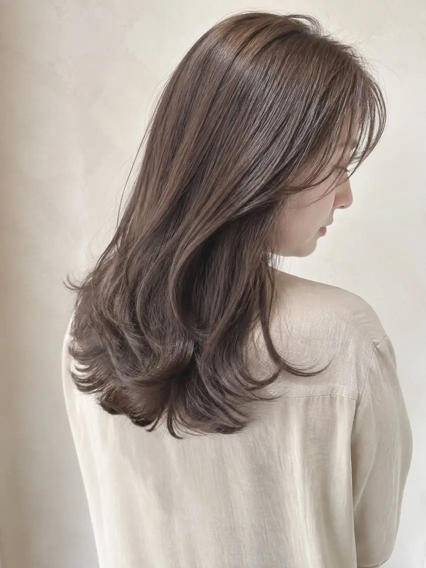 ミディアム カラー カット ヘアカラー トリートメント 岡崎勇人/レイヤー/ 韓国/ケラチンTRのヘアスタイル