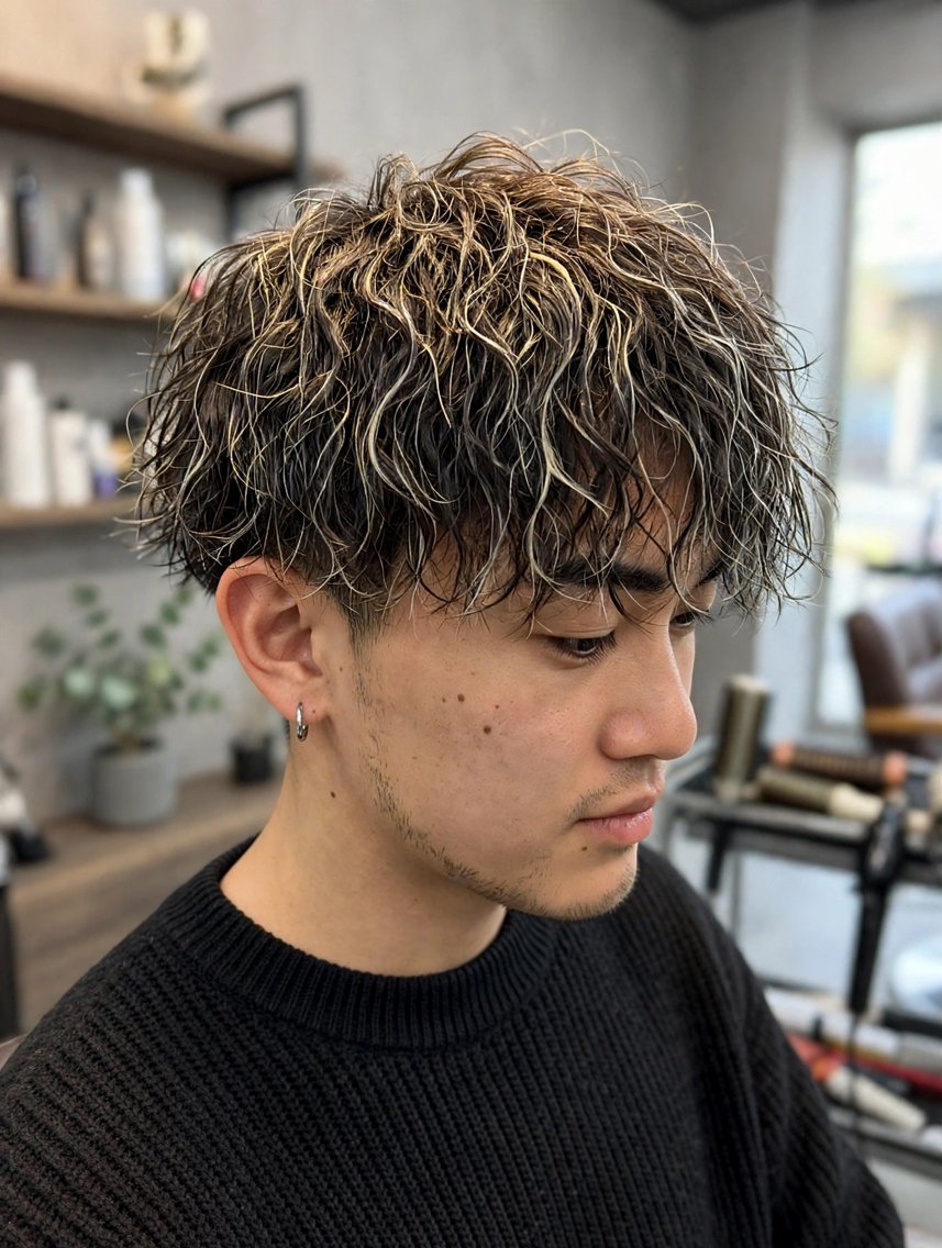 メンズ メンズメッシュ カット ヘアカラー botan ボタン✂︎のヘアスタイル