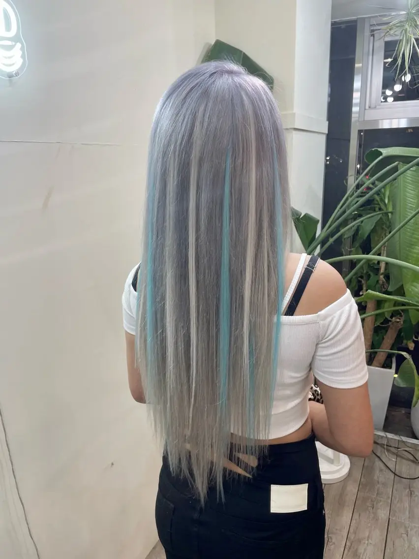 ロング カラー 編み込みエクステ シールエクステ メッシュ エクステ ヘアカラー エクステ WEST OLAND加藤圭介のヘアスタイル