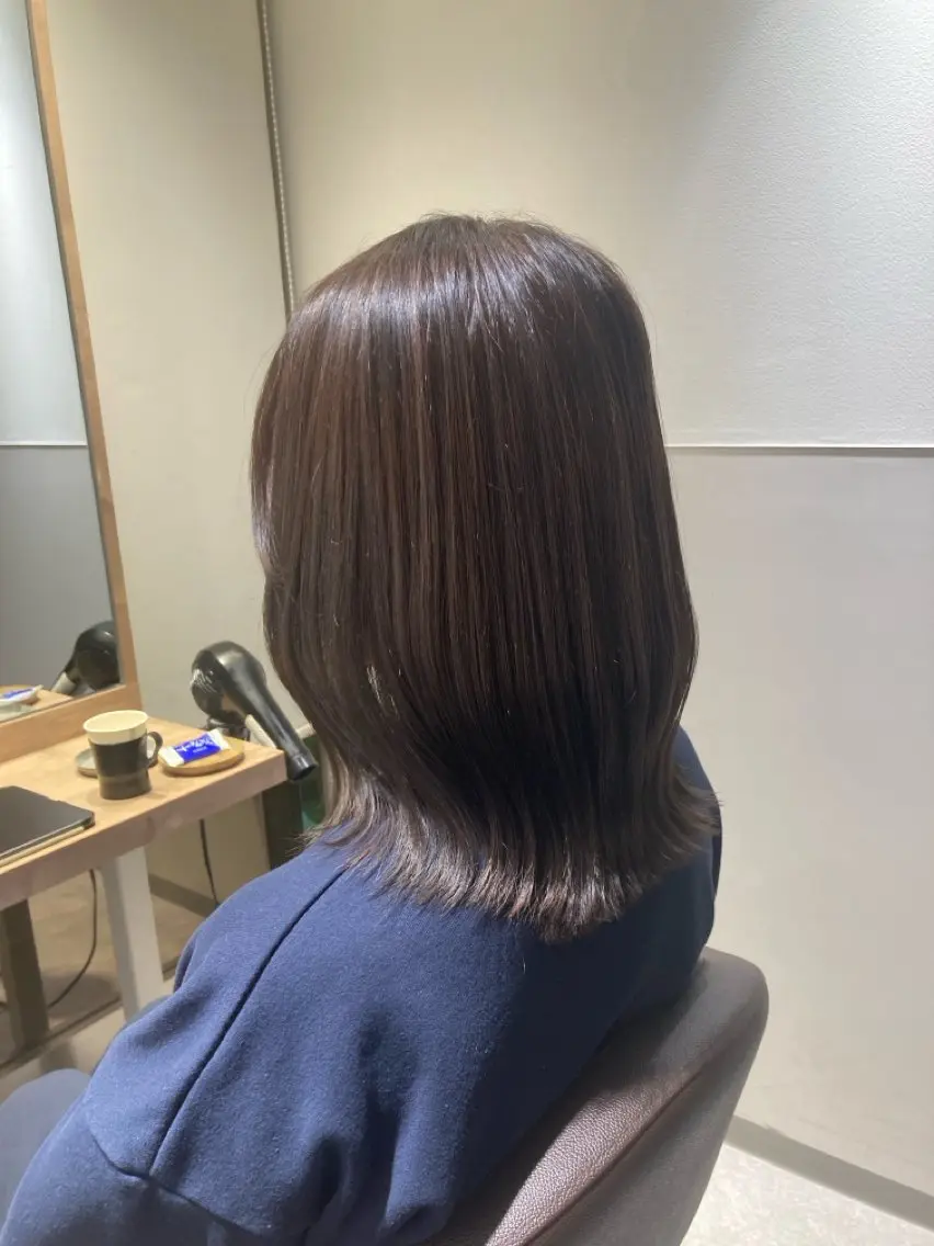ミディアム アッシュ ヘアカラー 渡辺 健太郎のヘアスタイル