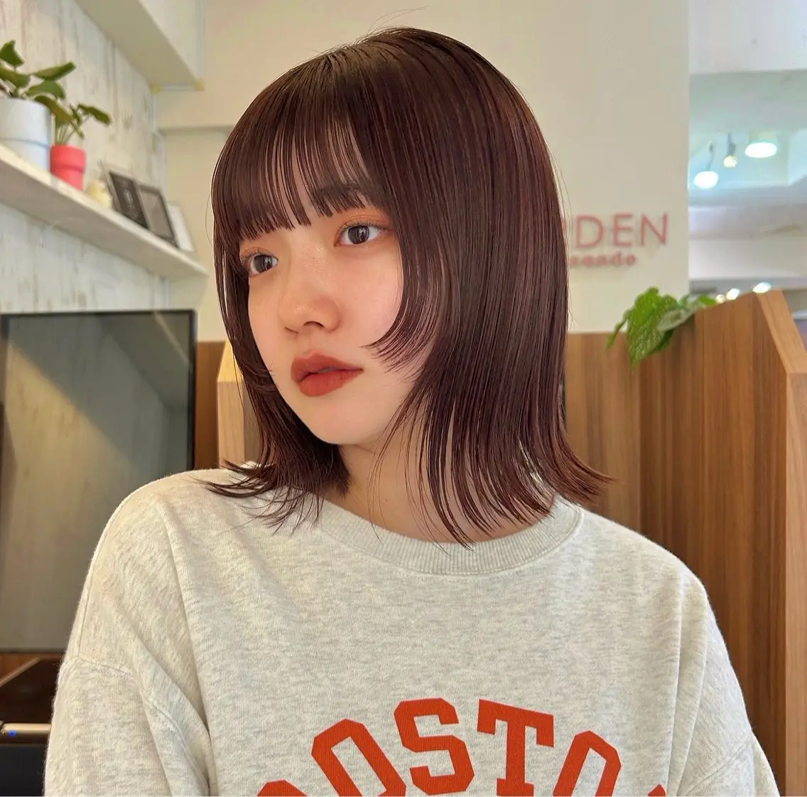 ミディアム 顔周りカット カット ヘアカラー トリートメント ヘアセット 🌸透明感/レイヤー / 栗林 彩🌸のヘアスタイル