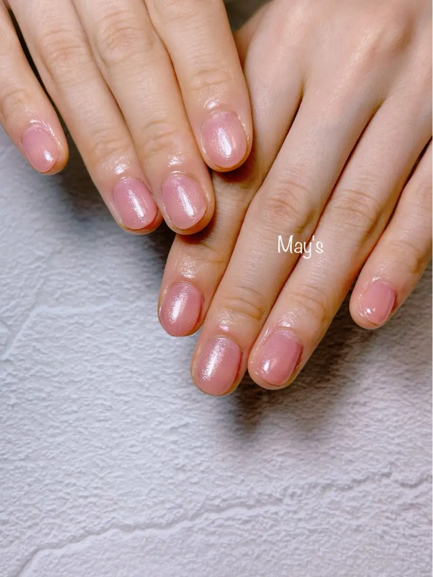 ネイル ラメ(グリッター) マグネットネイル ワンカラーネイル nail salon May'sのネイルデザイン
