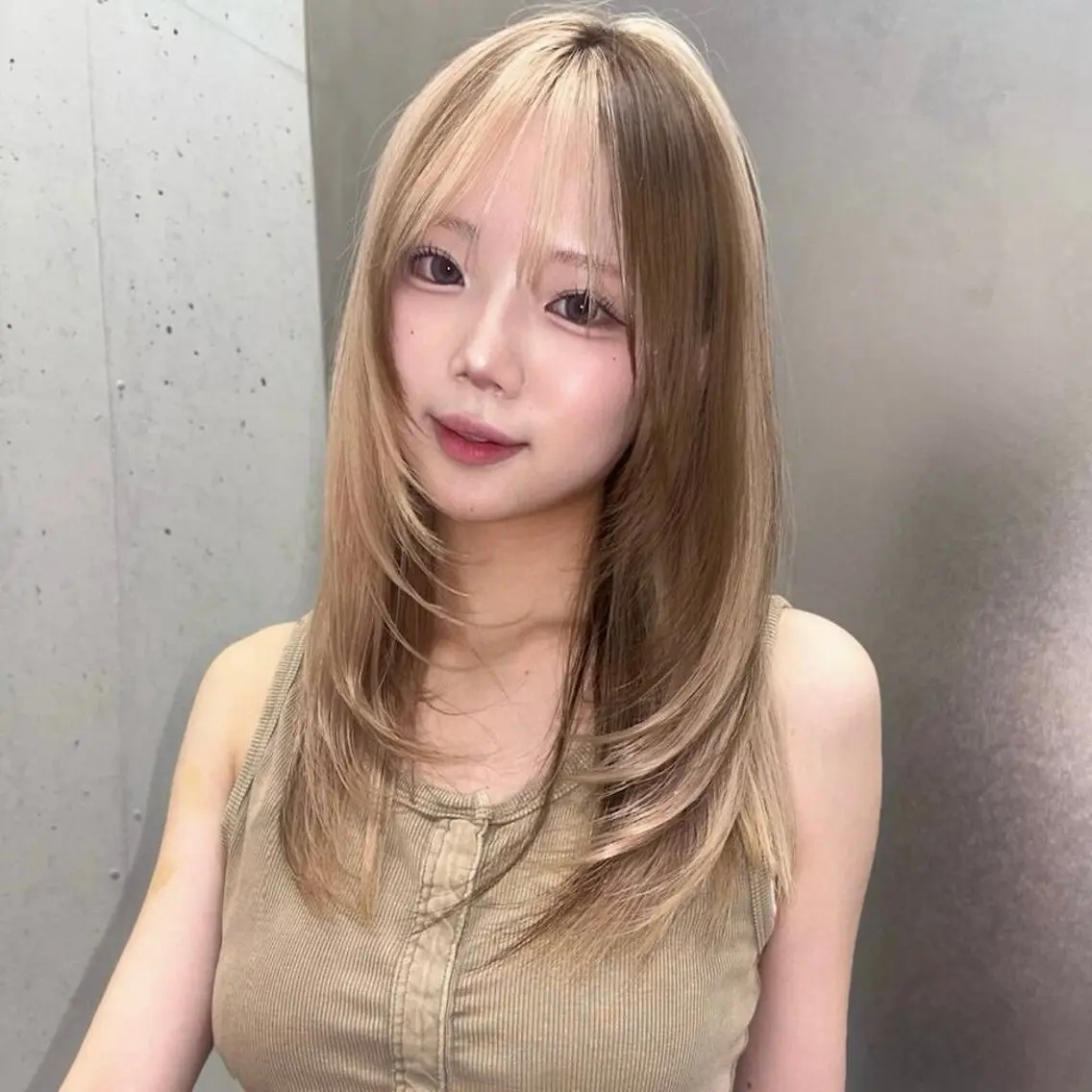 カラー ヘアカラー トリートメント ヘッドスパ ヘアセット Layer/W color/Rimuのヘアスタイル