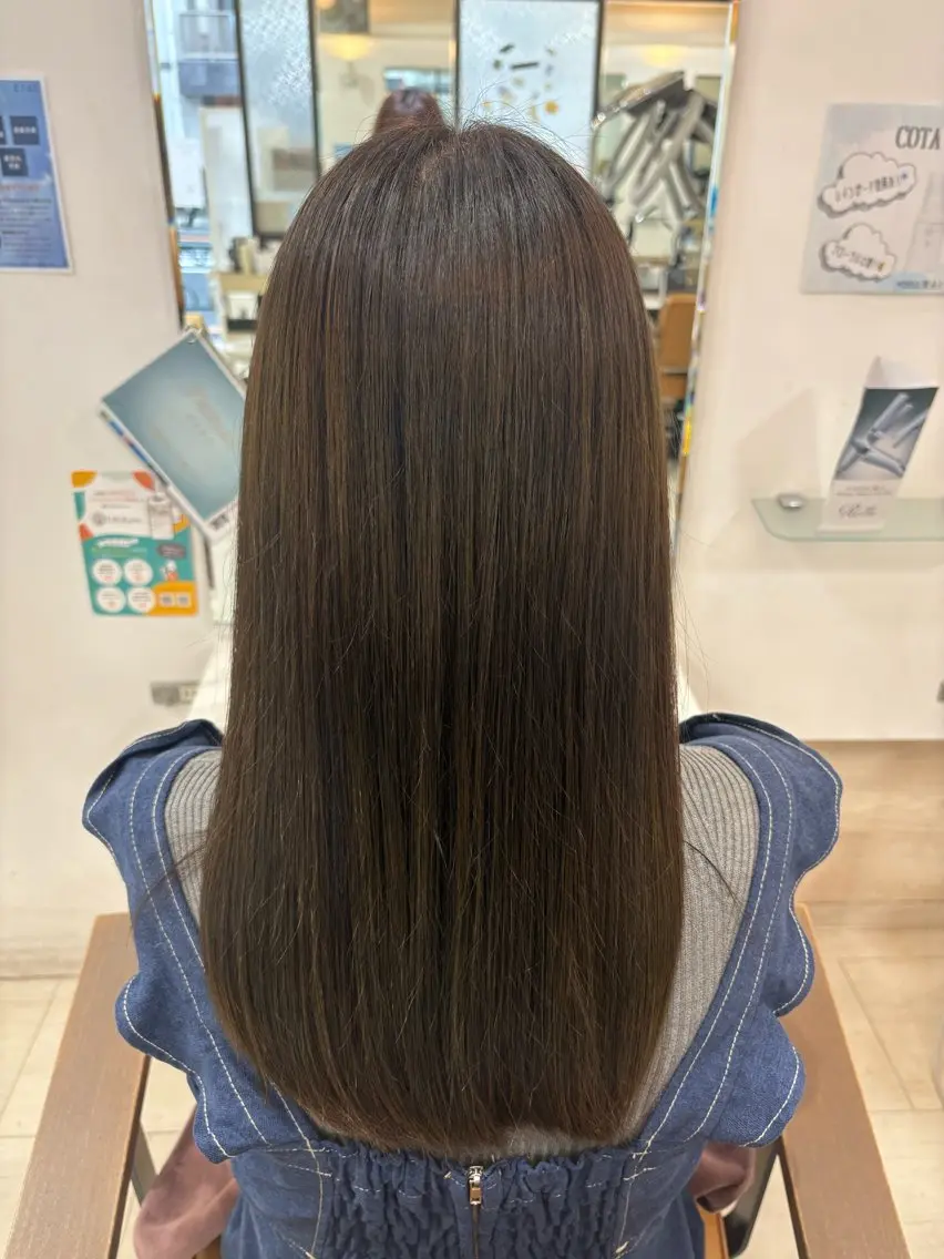 【透明感×ツヤ🪞】カラー+システムトリートメントの写真