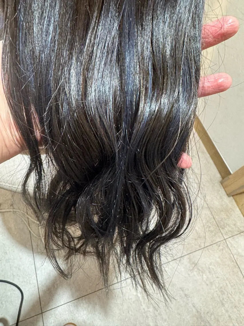 ロング カラー ブルーカラー ヘアカラー トリートメント maki ♡のヘアスタイル