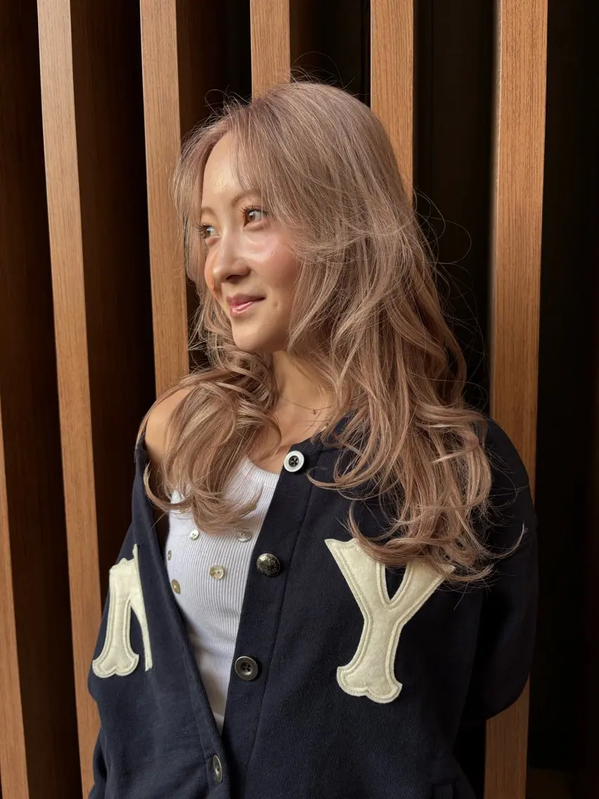 ロング カラー ヘアカラー トリートメント 🍒艶カラー🍒韓 国ヘア🍒momoのヘアスタイル