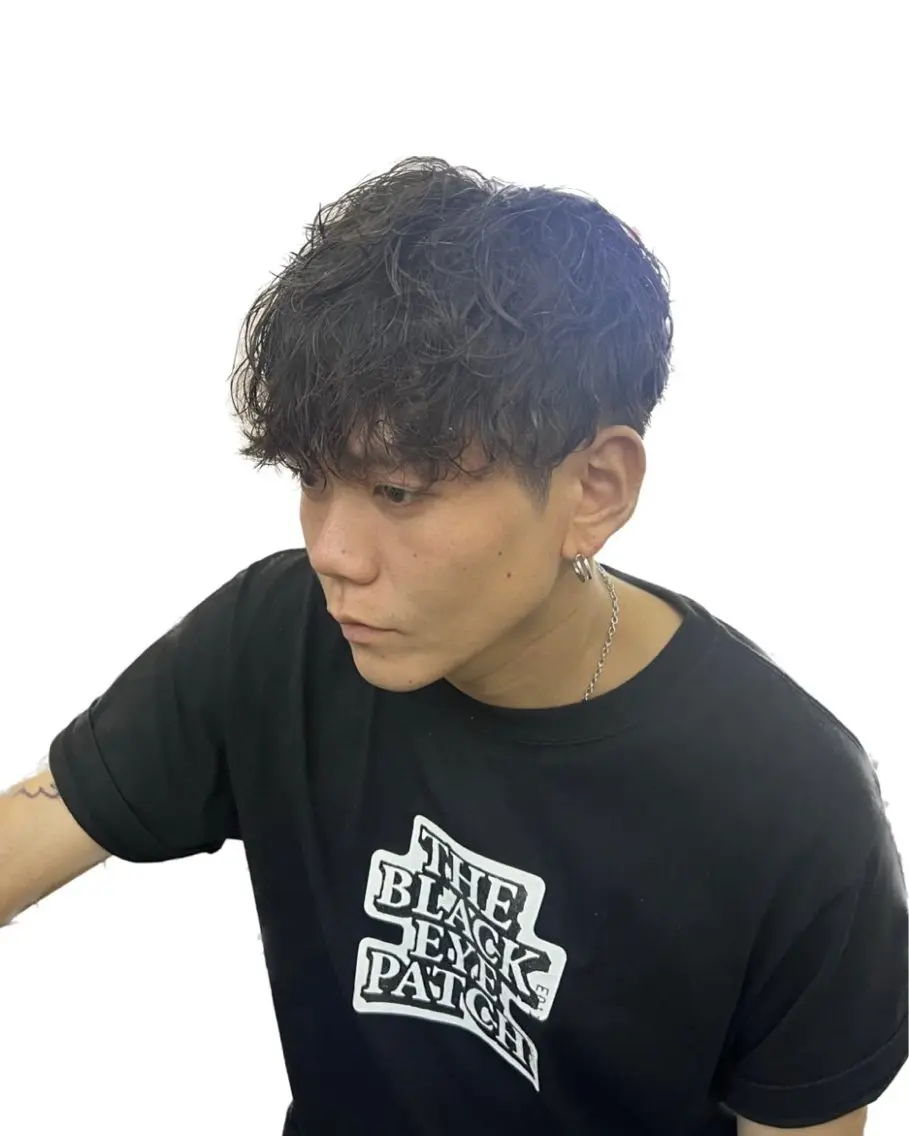 🏈men’s🏈カット+ツイスパorスパイラルパーマ+卵殻TRの写真